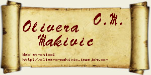 Olivera Makivić vizit kartica